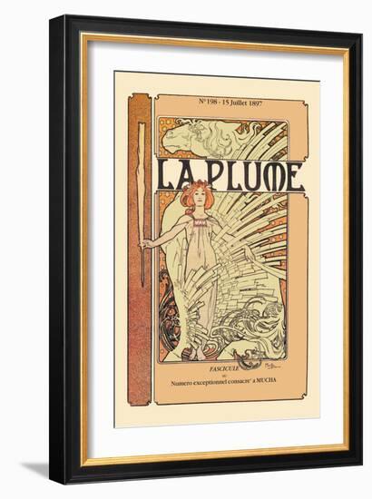 La Plume-Alphonse Mucha-Framed Art Print