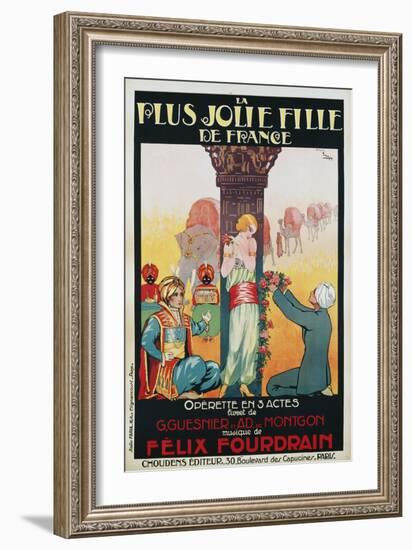 La Plus Jolie Fille De France Poster-Candido de Faria-Framed Giclee Print