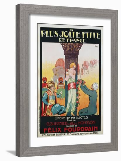 La Plus Jolie Fille De France Poster-Candido de Faria-Framed Giclee Print