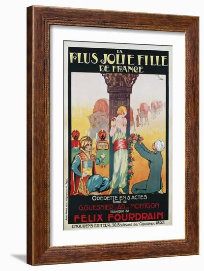 La Plus Jolie Fille De France Poster-Candido de Faria-Framed Giclee Print