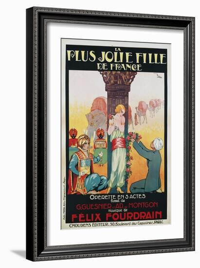 La Plus Jolie Fille De France Poster-Candido de Faria-Framed Giclee Print