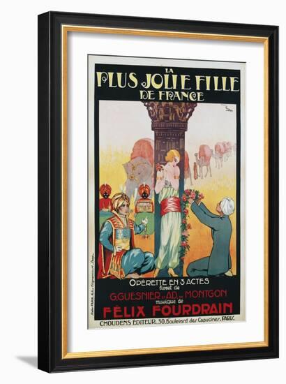 La Plus Jolie Fille De France Poster-Candido de Faria-Framed Giclee Print