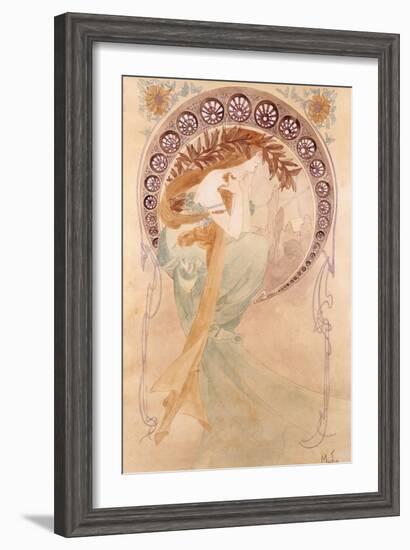 La Poesie-Alphonse Mucha-Framed Giclee Print