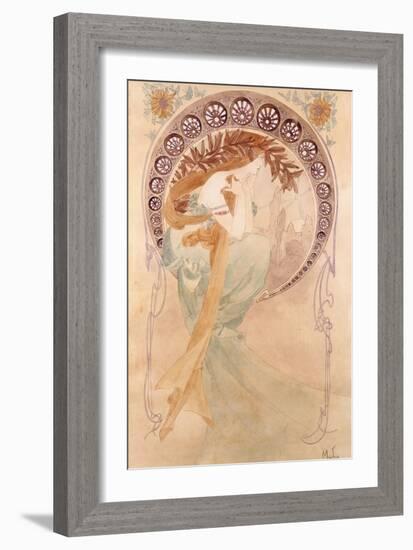 La Poesie-Alphonse Mucha-Framed Giclee Print