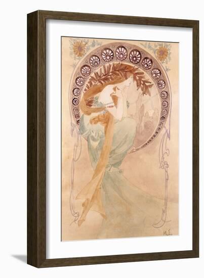 La Poesie-Alphonse Mucha-Framed Giclee Print