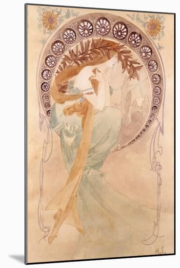 La Poesie-Alphonse Mucha-Mounted Giclee Print