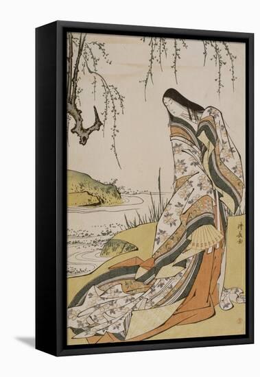 La poétesse Ono no Komachi-Torii Kiyonaga-Framed Premier Image Canvas