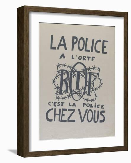 La police à l'O.R.T.F., c'est la police chez vous-null-Framed Giclee Print