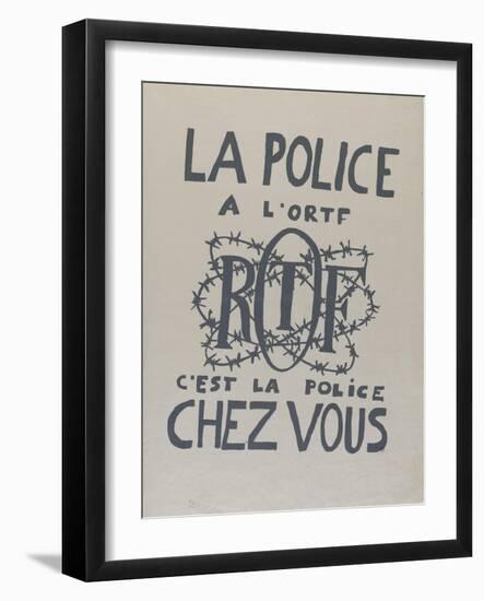 La police à l'O.R.T.F., c'est la police chez vous-null-Framed Giclee Print