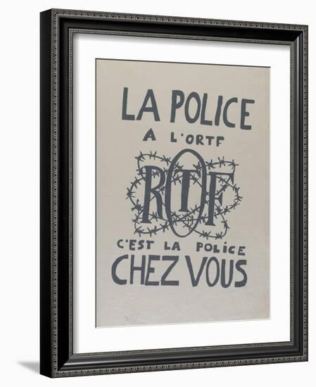 La police à l'O.R.T.F., c'est la police chez vous-null-Framed Giclee Print
