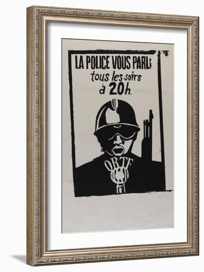 La police vous parle, tous les soirs à 20 heures-null-Framed Giclee Print