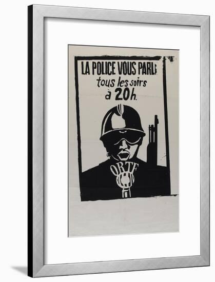 La police vous parle, tous les soirs à 20 heures-null-Framed Giclee Print