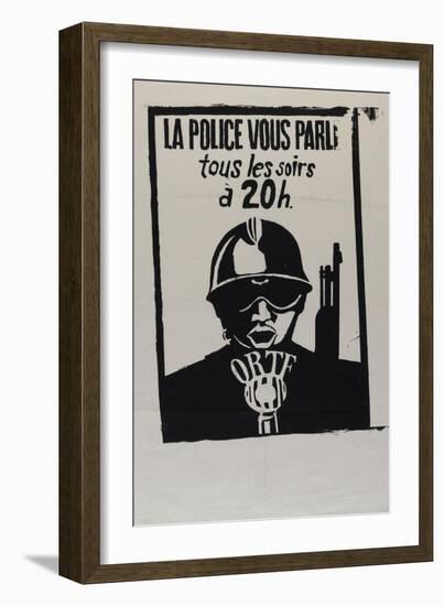 La police vous parle, tous les soirs à 20 heures-null-Framed Giclee Print