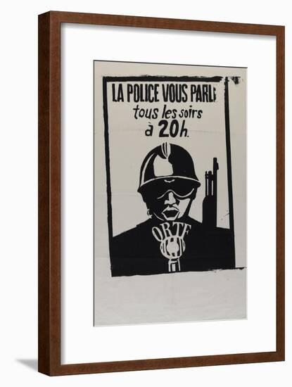 La police vous parle, tous les soirs à 20 heures-null-Framed Giclee Print