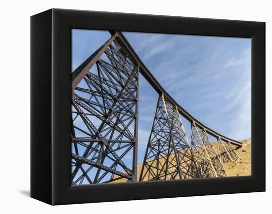 La Polvorilla, landmark of the Altiplano near San Antonio de los Cobres, Argentina-Martin Zwick-Framed Premier Image Canvas