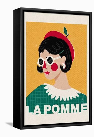 La Pomme French Fashion Portrait-Julia Leister-Framed Premier Image Canvas