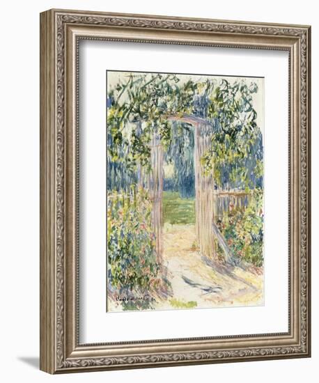 La Porte du Jardin, Vetheuil, 1881-Claude Monet-Framed Giclee Print