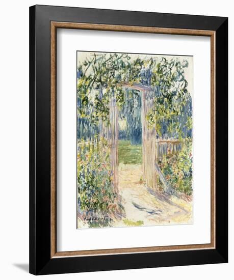 La Porte du Jardin, Vetheuil, 1881-Claude Monet-Framed Giclee Print