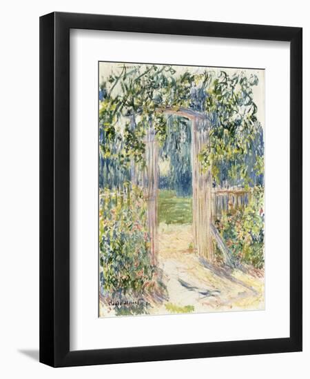 La Porte du Jardin, Vetheuil, 1881-Claude Monet-Framed Giclee Print