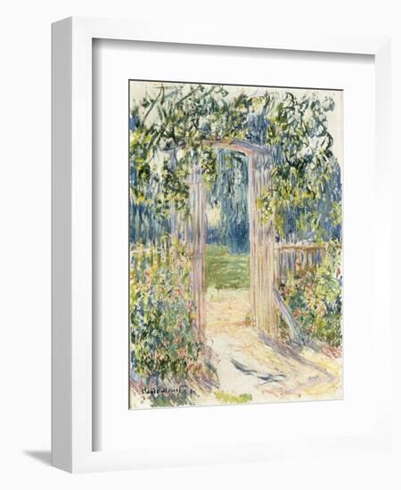 La Porte du Jardin, Vetheuil, 1881-Claude Monet-Framed Giclee Print
