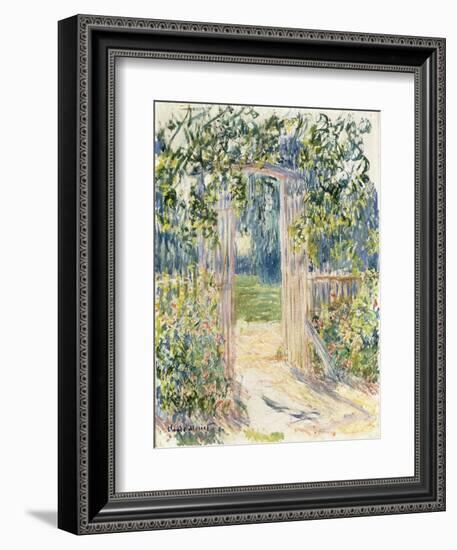 La Porte du Jardin, Vetheuil, 1881-Claude Monet-Framed Giclee Print