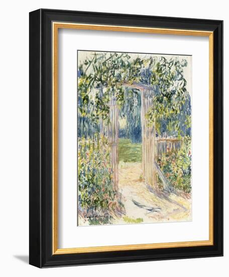 La Porte du Jardin, Vetheuil, 1881-Claude Monet-Framed Giclee Print