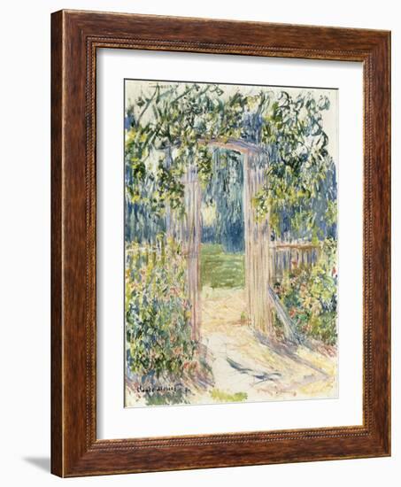 La Porte du Jardin, Vetheuil, 1881-Claude Monet-Framed Giclee Print