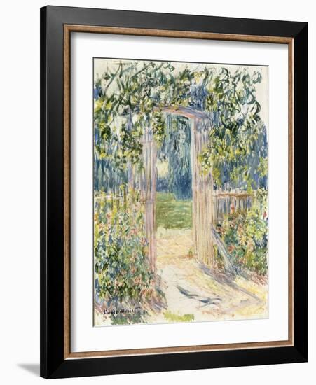 La Porte du Jardin, Vetheuil, 1881-Claude Monet-Framed Giclee Print