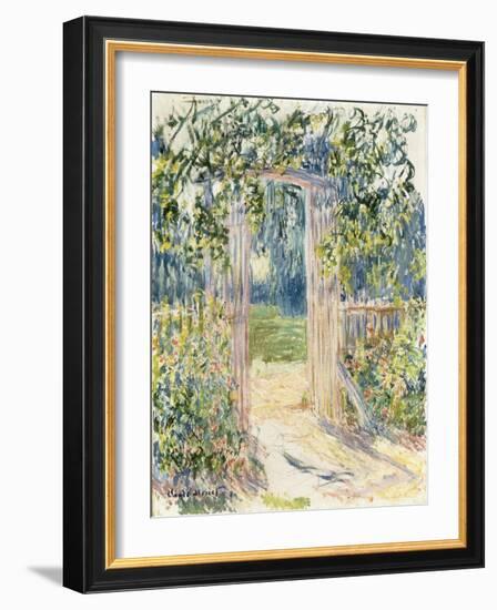 La Porte du Jardin, Vetheuil, 1881-Claude Monet-Framed Giclee Print