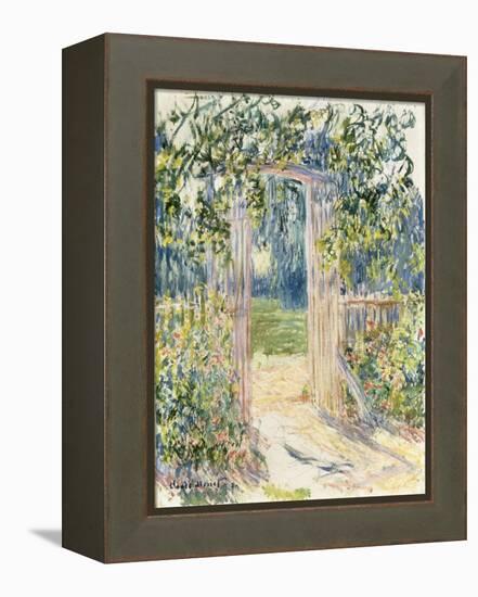 La Porte du Jardin, Vetheuil, 1881-Claude Monet-Framed Premier Image Canvas