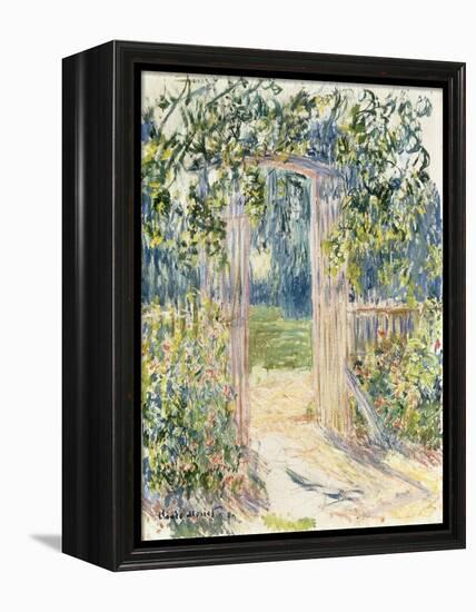 La Porte du Jardin, Vetheuil, 1881-Claude Monet-Framed Premier Image Canvas