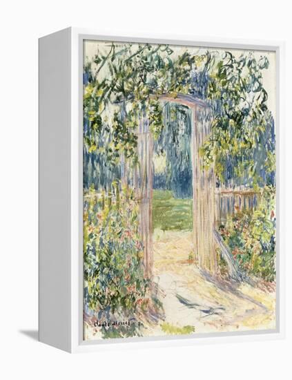 La Porte du Jardin, Vetheuil, 1881-Claude Monet-Framed Premier Image Canvas