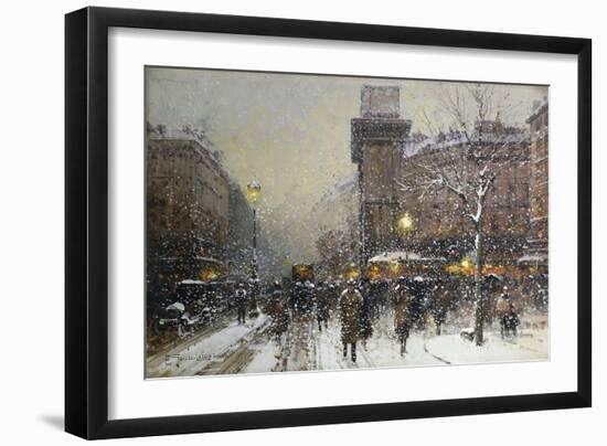 La Porte St. Martin, Paris-Eugene Galien-Laloue-Framed Giclee Print