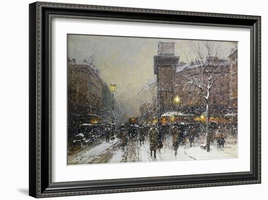 La Porte St. Martin, Paris-Eugene Galien-Laloue-Framed Giclee Print