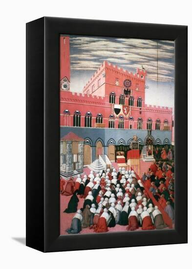 La Predica Di San Bernardino, C1426-1481-Sano di Pietro-Framed Premier Image Canvas