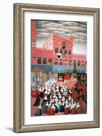 La Predica Di San Bernardino, C1426-1481-Sano di Pietro-Framed Giclee Print