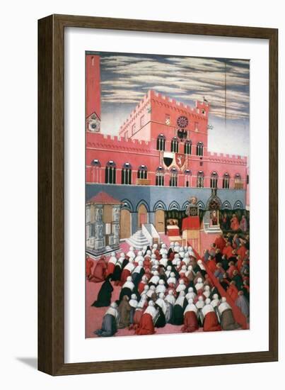 La Predica Di San Bernardino, C1426-1481-Sano di Pietro-Framed Giclee Print
