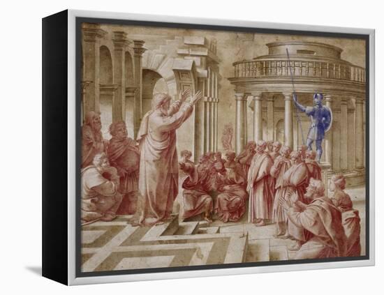 La Prédication de saint Paul aux Athéniens-Raffaello Sanzio-Framed Premier Image Canvas