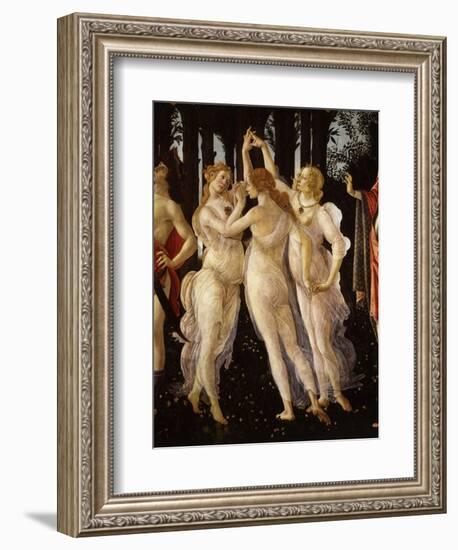 La Primavera (Spring) Detail of Three Graces, c.1475-Sandro Botticelli-Framed Giclee Print