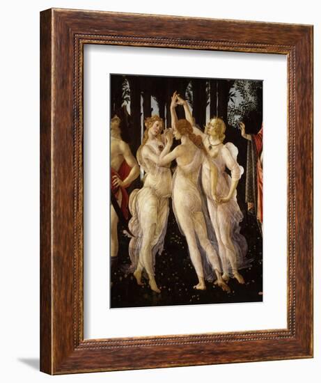 La Primavera (Spring) Detail of Three Graces, c.1475-Sandro Botticelli-Framed Giclee Print