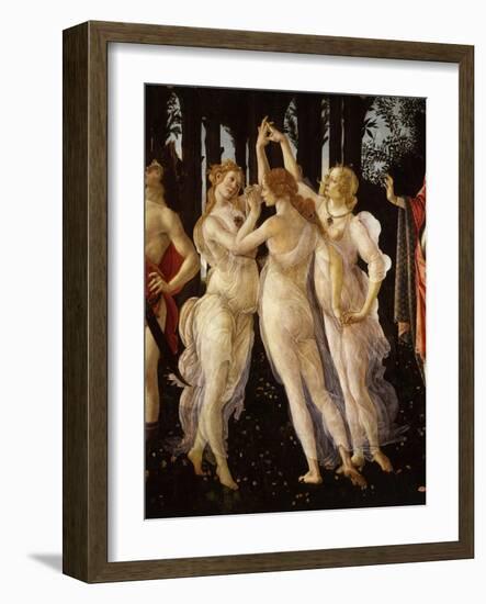 La Primavera (Spring) Detail of Three Graces, c.1475-Sandro Botticelli-Framed Giclee Print