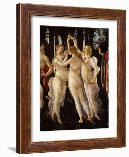 La Primavera (Spring) Detail of Three Graces, c.1475-Sandro Botticelli-Framed Giclee Print