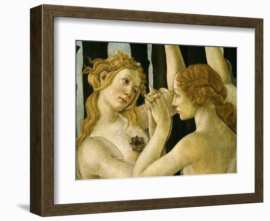 La Primavera (Spring) Detail of Two of the Three Graces c.1475-Sandro Botticelli-Framed Giclee Print