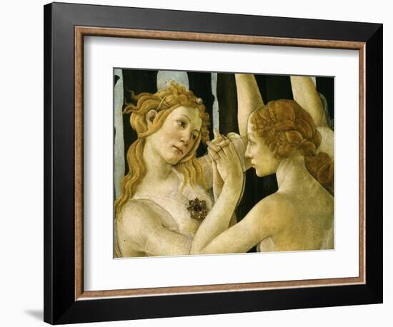 La Primavera (Spring) Detail of Two of the Three Graces c.1475-Sandro Botticelli-Framed Giclee Print