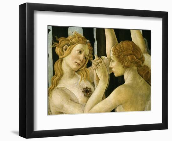 La Primavera (Spring) Detail of Two of the Three Graces c.1475-Sandro Botticelli-Framed Giclee Print