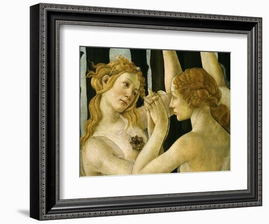 La Primavera (Spring) Detail of Two of the Three Graces c.1475-Sandro Botticelli-Framed Giclee Print