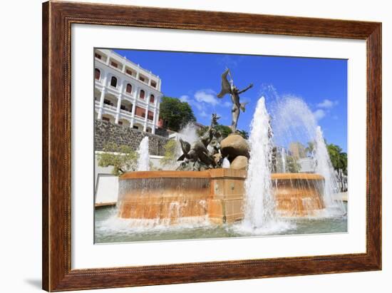La Princesa Fountain in Old San Juan, Puerto Rico, Caribbean-Richard Cummins-Framed Photographic Print