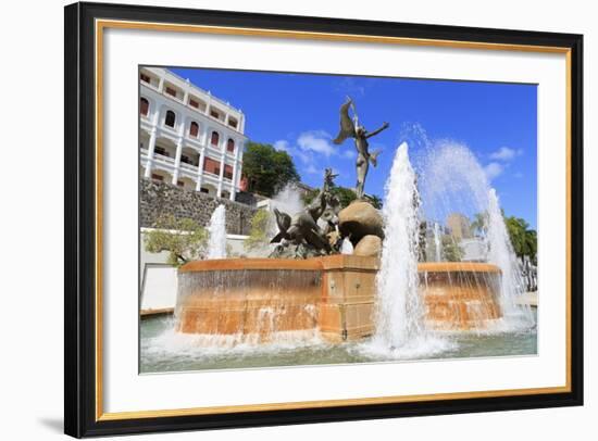 La Princesa Fountain in Old San Juan, Puerto Rico, Caribbean-Richard Cummins-Framed Photographic Print