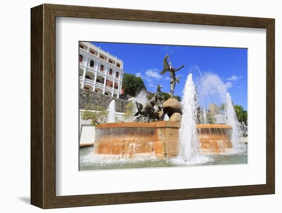 La Princesa Fountain in Old San Juan, Puerto Rico, Caribbean-Richard Cummins-Framed Photographic Print