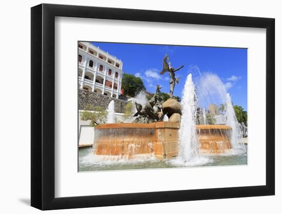 La Princesa Fountain in Old San Juan, Puerto Rico, Caribbean-Richard Cummins-Framed Photographic Print